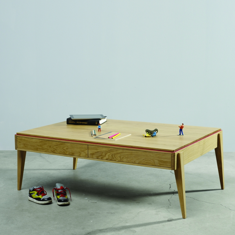 Bureau mural modulable ARMAND en bois massif