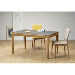 Table design bois plateau céramique hyper résistant fabriquée en France BUZZ Dasras