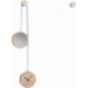 Horloge Miroir en bois au design scandinave personnalisable PENDULE