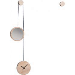 Horloge Miroir en bois au design scandinave personnalisable PENDULE