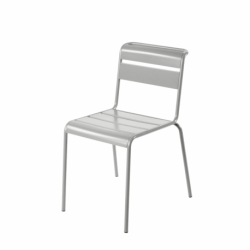 Chaise d'extérieur vintage de style jardin du Luxembourg en métal personnalisable LUTETIA
