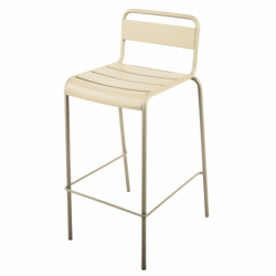 Tabouret d'extérieur vintage de style jardin du Luxembourg en métal personnalisable LUTETIA