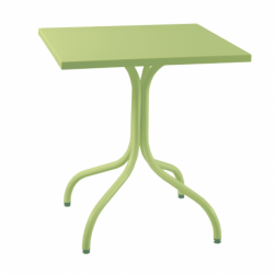 Table métal carrée