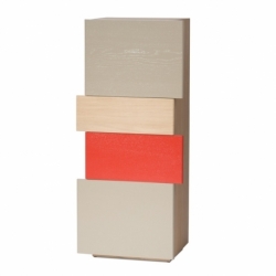 Placard de rangement d'entrée au design scandinave décalé personnalisable en bois DÉCALAGES BAS