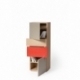 Placard de rangement d'entrée au design scandinave décalé personnalisable en bois DÉCALAGES BAS
