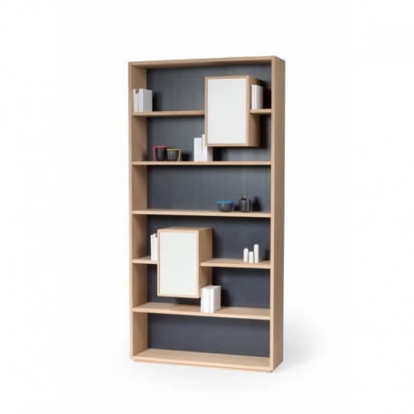 Bibliothèque de style scandinave avec blocs de rangement MIXAGE 100