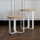 Table de nuit métal bois design Lola