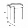 Tabouret Solitaire métal bois
