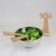 Couverts à salade design en bois du bout des branches