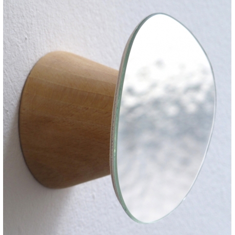 Patère et miroir au design champignon en bois Bolet