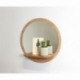 Miroir design avec tablette en bois Sunrise