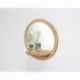 Miroir design avec tablette en bois Sunrise