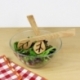 Couverts à salade design en bois du bout des feuilles