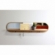 Etagère Vide-poche miroir porte-clés d'entrée design en bois
