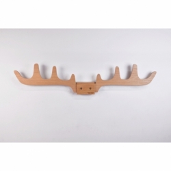 Porte-manteaux design en bois en forme de cornes de cerf Merlin Hêtre