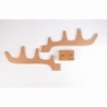Porte-manteaux design en bois en forme de cornes de cerf Merlin Hêtre