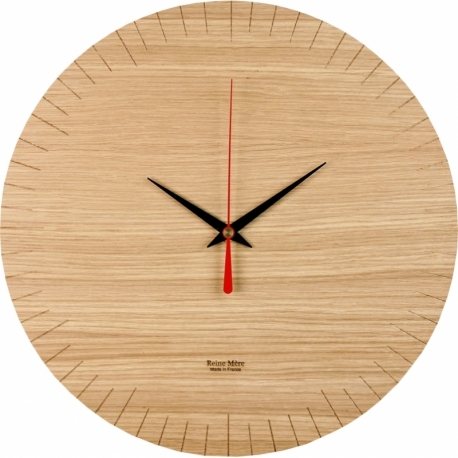 Horloge murale au design épuré en bois Austerlitz