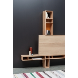 Meuble TV design en bois massif fabriqué en France ORTHO