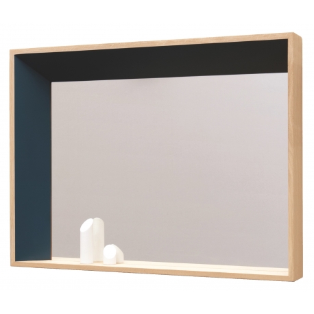Miroir design biseauté en bois massif français BISO gauche