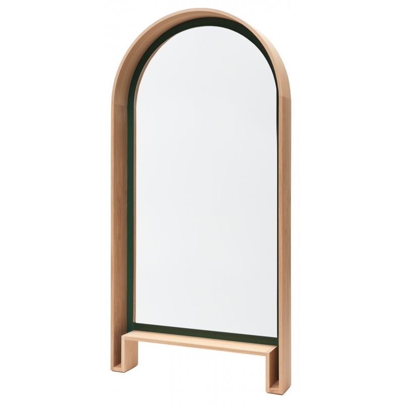 Miroir arche en bois de bouleau. Fabrication française