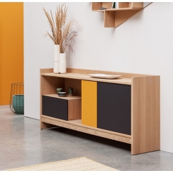 Buffet design modulable en bois massif fabriqué en France BRIC