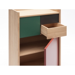 Meuble de rangement design modulable en bois massif fabriqué en France BRIC