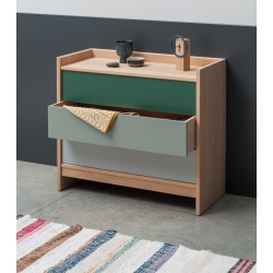 Commode de rangement design en bois massif fabriqué en France BRIC