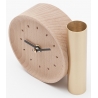 Horloge soliflore design en bois massif français et laiton TIK TOK
