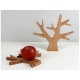 Dessous de plat design en bois et forme d'arbre