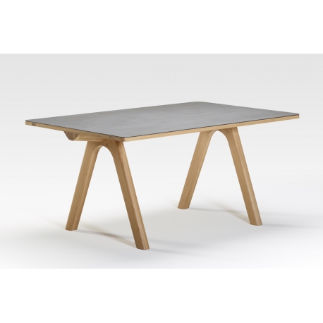 Table de repas bois naturel céramique fabriquée en France CHEVRON