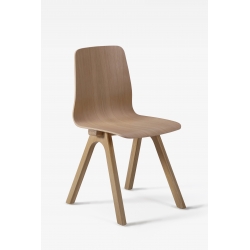 Chaise design en bois naturel de Chêne fabriquée en France CHEVRON