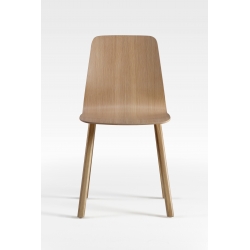Chaise design en bois naturel de Chêne fabriquée en France CHEVRON