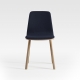 Chaise design en bois de Chêne et tissu fabriquée en France CHEVRON