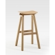 Tabouret haut design en bois naturel de Chêne fabriquée en France CHEVRON