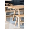 Banc design en bois naturel de Chêne fabriquée en France CHEVRON