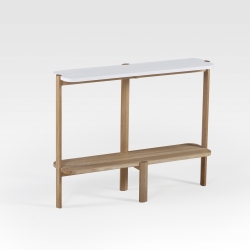 Console design en bois naturel fabriquée en France FACETTE