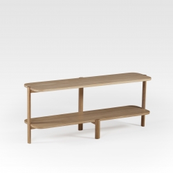 Console basse design en bois naturel fabriquée en France FACETTE