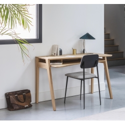 Bureau au design éfilé en bois de Chêne massif fabriqué en France ZOÉ