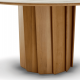 Table design Volute dessus bois