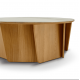 Table basse design Volute dessus bois