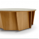 Table basse design Volute dessus céramique