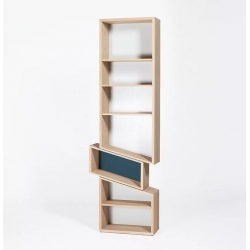 Bibliothèque design, originale, déstructurée et personnalisable en bois SLIDE