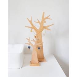 Arbre à bijoux design en bois