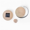Horloge Miroir en bois au design scandinave personnalisable PENDULE